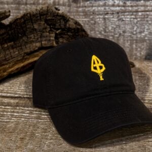 Embroidered Dad Hat (Blk/Gold)
